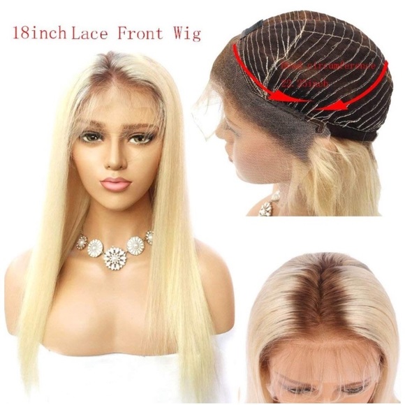 ?18” BLONDE OMBRÉ STRAIGHT LACEFRONT WIG *NWT* main image 7